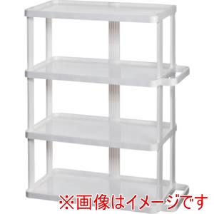 不動技研 FUDOGIKEN 不動技研 i-Zucc シューズラック ワイド 4段 ホワイト F-2495