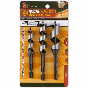 アイヘルプ iHelp アイヘルプ IH-751 木工用ドリルセット 3本セット