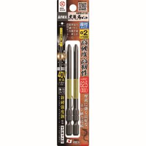兼古製作所 アネックス Anex アネックス ABRD-2100 黒龍靭ビット 段付タイプ 2本組 +2×100 Anex 兼古製作所