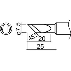 白光 HAKKO 白光 A1053 K型 455シリーズ交換こて先