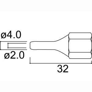 白光 HAKKO 白光 804用交換ノズル A1084 ノズル Φ2.0×32