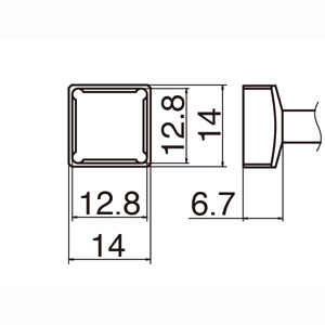 白光 HAKKO 白光 T12シリーズ交換こて先 T12-1203 クワッド