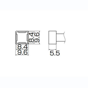 白光 HAKKO 白光 T12-1209 クワッド T12シリーズ交換こて先 HAKKO