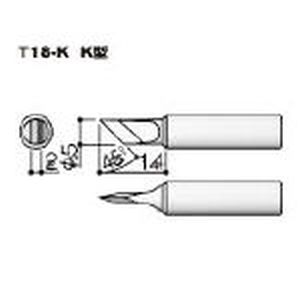 白光 HAKKO 白光 T18-K K型 T18シリーズ交換こて先 HAKKO