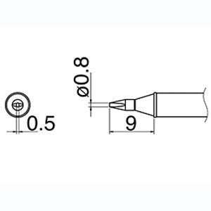 白光 HAKKO 白光 T31シリーズ交換こて先 T31-01D08 0.8D型