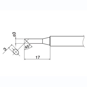 白光 HAKKO 白光 T34シリーズ交換こて先 T34-C3 3C型