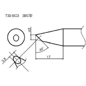 白光 HAKKO 白光 T33シリーズ交換こて先 T33-BC3 3BC型