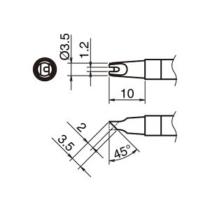 白光 HAKKO 白光 T39-BCR1235 交換こて先 T39シリーズ