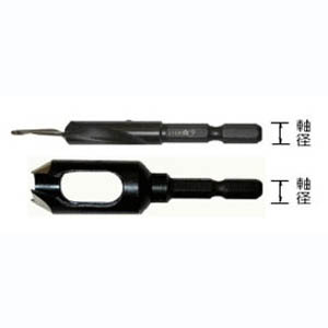 スターエム STAR-M スターエム 58X-S4105 ハイス六角軸皿取錐 下穴錐タイプ &埋木錐 セット 4X10.5X10.5 STAR-M