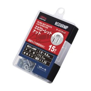 ロブテックス LOBTEX ロブテックス NSD8RMP エビ ローレットナット 平頭 スチール製 エコパック 板厚4.0 M8X1.25 15個入