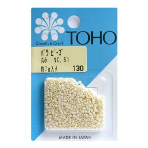 トーホー トーホー 丸小 バラビーズ 外径 約2.2mm 約7g入り No.51 ギョク MSB-51-BA