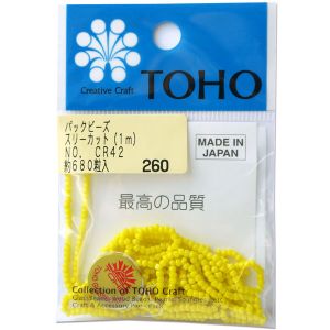 トーホー トーホー スリーカットビーズ 糸通しビーズ 外径 約2.2mm 1m入り CR-42 MSB-CR42-PC