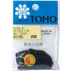 トーホー トーホー スリーカットビーズ 糸通しビーズ 外径 約2.2mm 1m入り CR-49 MSB-CR49-PC