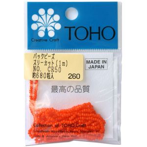 トーホー トーホー スリーカットビーズ 糸通しビーズ 外径 約2.2mm 1m入り CR-50 MSB-CR50-PC