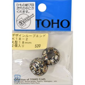 トーホー トーホー デザイン ループエンド 外径 約18mm 2個入り K18-2 TOH-K18-2