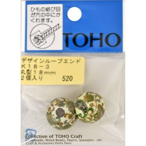トーホー トーホー デザイン ループエンド 外径 約18mm 2個入り K18-3 TOH-K18-3