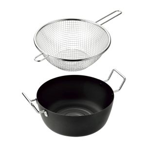 よこやま よこやま 燕熟の技 天ぷら鍋 22cm&手付きフライヤー 22cm EJTF-500