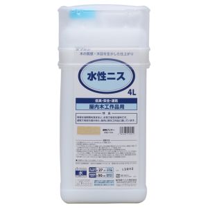 和信ペイント 和信ペイント 911301 # 水性ニス クリヤー 4L