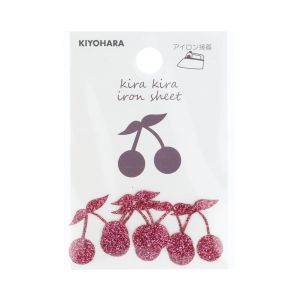 清原 KIYOHARA KIYOHARA キラキラアイロンシート 5枚入り さくらんぼ ピンク KR-01 P 清原