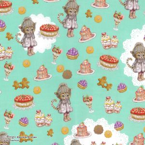 清原 KIYOHARA KIYOHARA Ringo CoCoちゃん カットクロス 生地 オックス 巾約110cm×50cmカット MG ミントアイスグリーン RINF-04C MG 清原