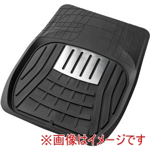 ボンフォーム BONFORM ボンフォーム 6490-01SI バケットマット 3D デザインラバー 480×620mm シルバー フロント1枚 メタル調 オルガンペダル対応 フリーカット