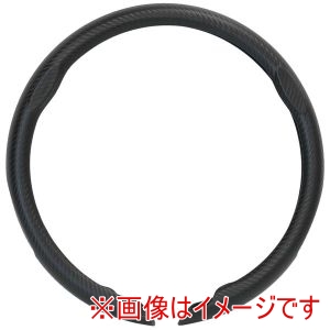 ボンフォーム BONFORM ボンフォーム 6849-16BK ハンドルカバー カーボン丸形 QK 円型 S M兼用 ブラック 車 取付簡単 薄型 ステアリングカバー 綾織カーボン調