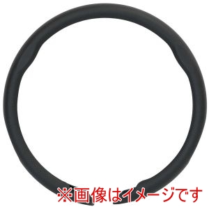 ボンフォーム BONFORM ボンフォーム 6850-16BK ハンドルカバー ディンプル丸形 QK 円型 S M兼用 ブラック 車 取付簡単 薄型 ステアリングカバー ディンプルレザー調