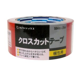 ダイヤテックス ダイヤテックス BCB-312 パイオラン クロスカットテープ シュリンク 赤 50mm×25m