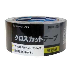 ダイヤテックス ダイヤテックス BCB-612 パイオラン クロスカットテープ シュリンク 黒 50mm×25m