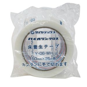 ダイヤテックス DIATEX ダイヤテックス Y-06-WH パイオラン 養生用 粘着テープ 50mmＸ25m 厚さ0.16mm ホワイト