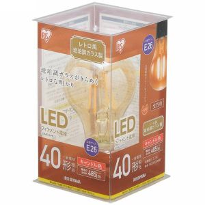 アイリスオーヤマ IRIS LEDフィラメント電球 レトロ球 E26 40形相当 LDA4C-G-FK