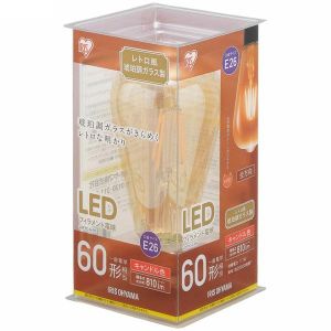 アイリスオーヤマ IRIS LEDフィラメント電球 レトロ球 E26 60形相当 ST形 LDF7C-G-FK
