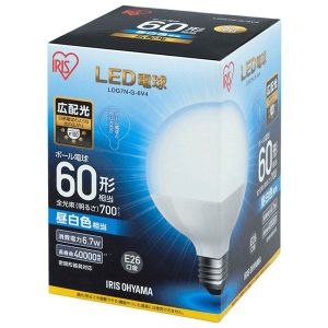 アイリスオーヤマ IRIS LED電球 ボール電球 60形相当 昼白色 LDG7N-G-6V4