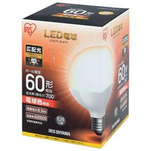 アイリスオーヤマ IRIS LED電球 ボール電球 60形相当 電球色 LDG7L-G-6V4