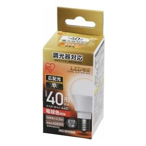 アイリスオーヤマ アイリスオーヤマ LDA5L-G-E17/D-4V3 LED電球 E17 広配光 調光 40形相当 電球色