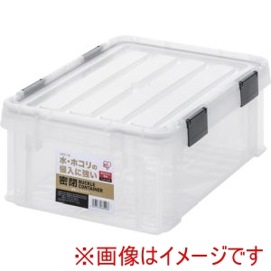 アイリスオーヤマ IRIS アイリスオーヤマ MBR-13R-CH 299227 密閉バックルコンテナ クリア/チャコールグレー メーカー直送 代引不可 北海道沖縄離島不可