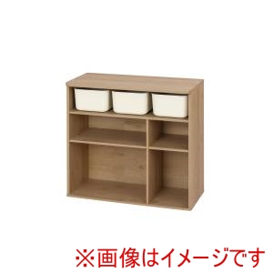アイリスオーヤマ IRIS アイリスオーヤマ RUSR-74S ラウンドシェルフ ナチュラル/ライトベージュ