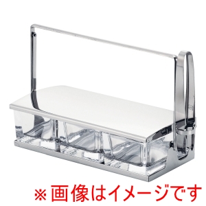 エムタカ M-TAKA エムタカ ガラス製 薬味入れ No.835 3ヶ仕切