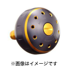 シマノ SHIMANO シマノ SHIMANO 夢屋 アルミラウンド型パワーハンドルノブ ブラック/ゴールド Lノブ タイプB