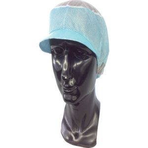 東京メディカル 東京メディカル CA-104B でんでん帽 帯電タイプ ブルー ツバ付通気型 50枚入