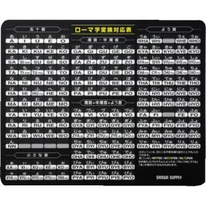 サンワサプライ マウスパッド(ローマ字、大、ブラック) MPD-OP17RL7BK