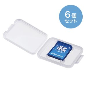 サンワサプライ SANWA SUPPLY サンワサプライ FC-MMC10SDN メモリーカードクリアケース SDカード用 6個セット