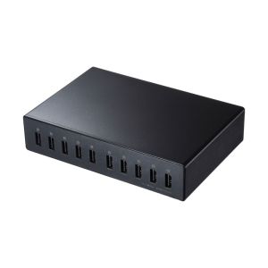 サンワサプライ SANWA SUPPLY サンワサプライ ACA-IP68 USB充電器 10ポート 合計20A 高耐久タイプ