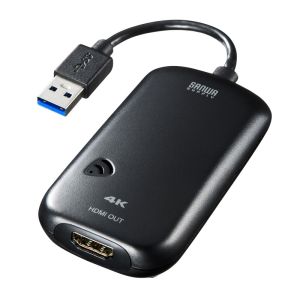 サンワサプライ SANWA SUPPLY サンワサプライ USB-CVU3HD2N USB3.2-HDMIディスプレイアダプタ 4K対応