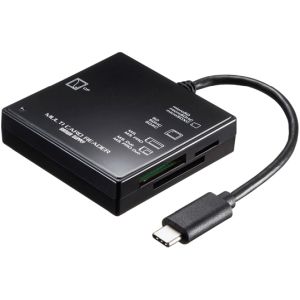 サンワサプライ SANWA SUPPLY サンワサプライ ADR-3TCML40BKN USB3.1 Type-C マルチカードリーダー
