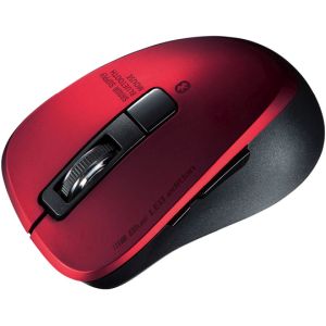サンワサプライ SANWA SUPPLY サンワサプライ MA-BTBL155R 静音 Bluetooth 5 ブルー LED マウス 5 ブルー LED マウス