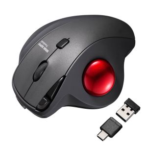 サンワサプライ SANWA SUPPLY サンワサプライ MA-WTB185BK ワイヤレストラックボール 静音 5ボタン 親指操作タイプ
