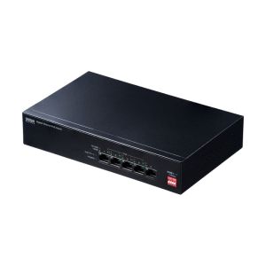 サンワサプライ SANWA SUPPLY サンワサプライ LAN-GIGAPOE51 PoEスイッチングハブ 長距離伝送 ギガビット対応 5ポート