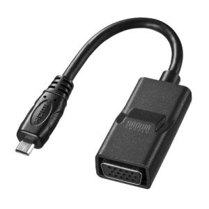 サンワサプライ SANWA SUPPLY マイクロHDMI-VGA変換アダプタ (HDMIDオス-VGAメス) AD-HD18VGA