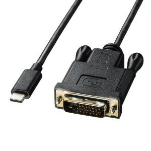 サンワサプライ SANWA SUPPLY サンワサプライ KC-ALCDVA10 TYPE C-DVI変換ケーブル 1m
